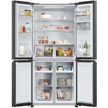 Haier HCR3818EWPT Ψυγείο Ντουλάπα 463lt NoFrost Υ181.8xΠ83.3xΒ65εκ. Γκρι Cube 83 Series 3